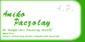 aniko paczolay business card